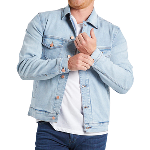 Chaleco sin Mangas de Lona Lavada Suave Azul Claro para Hombre, Ropa Exterior Informal y Relajada para Exteriores, Impermeable y Cortavientos, Venta al por Mayor - Product Image 6