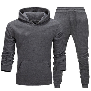 Survêtement à capuche blanc pour homme, manches longues, couleur unie, décontracté, pour l'automne, avec poches latérales, matière en coton respirant - Product Image 5