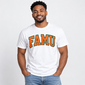 Camiseta Gráfica Personalizada de la Universidad FAMU de Florida, Camiseta Universitaria de Algodón al por Mayor, Fabricante OEM - Product Image 3