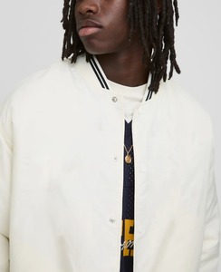 OEM Varsity Jacket 100% Wool Soft Warm Breathable Embroidery Logo School College Stand Collar Button Closure <b>Coat</b> - Product Image 2