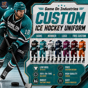 Complete Outfit Full Print OEM ODM Service Ice Hockey Uniform For Team Wear Custom Name Number Sublimated Jersey and Pants - Product Image 3