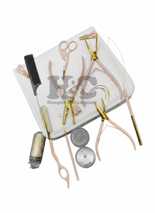 HOOPER COMPANY Kit de Pinzas para Extensiones de Cabello de Acero Inoxidable de Uso Comercial de Primera Calidad, Gancho de Bucle, Clip, Agujas para Hilos, Herramientas para el Cabello - Product Image 5