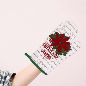 Nouvelle Mitaine de Four en Coton Écologique Résistante à la Chaleur avec Motif Imprimé Spécial Noël pour Utilisation au Four - Product Image 2
