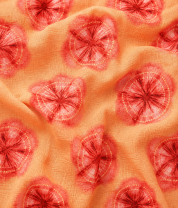 Tissu en toile de lin vintage à motif floral botanique, mélange de coton peigné biologique et de lin - Écologique, antibactérien, poids moyen - Product Image 3