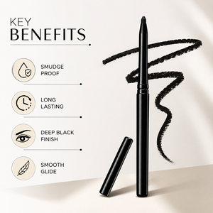 Crayon Kajal Vegan en Gros |   Eyeliner Herbal Bio à Marque Privée |   Eyeliner mat noir intense à glissement fluide, cosmétique en vrac - Product Image 2