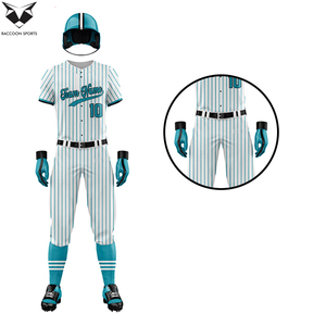 Customized Color Stripe Button Style New Arrival Comfortable Best Supplier Eco Friendly Fabric Adult Team Wear <b>Baseball</b> Uniform - Product Image 5