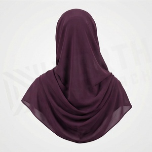 Women Solid Color Chiffon Hijab Breathable Daily Wear Islamic Scarf Shawl - Product Image 2