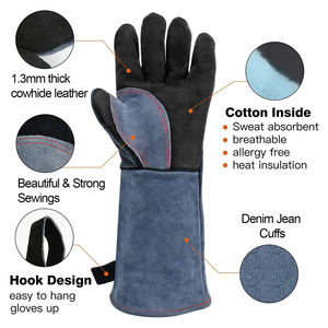 Guantes de Soldadura de Cuero Duraderos de la Mejor Calidad, con Pantalla Táctil y Protección Térmica para Uso en Exteriores, para Soldadores TIG/MIG - Product Image 5