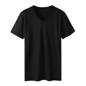 เสื้อยืดคอกลมแขนสั้นผ้าแคนวาสบางสีพื้นทรงเข้ารูปสำหรับผู้ชายไซส์ใหญ่ ดีไซน์เรียบง่ายพิมพ์ลาย OEM สำหรับฤดูร้อน - Product Image 1