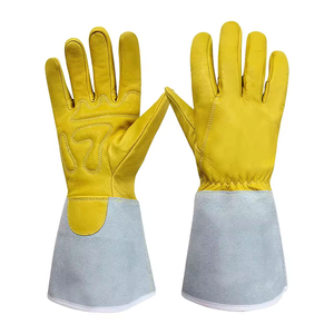 High-Temperature Heat & Fire Resistant Safety Welder Gloves <b>Top</b> Cowhide Leather Gloves Comfortable For Welding Industrial Work - Product Image 4