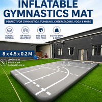 Tapis de gymnastique gonflable pour la gymnastique, le cheerleading, le yoga, l'entraînement, en PVC durable avec pompe pour la maison, la salle de sport et l'extérieur