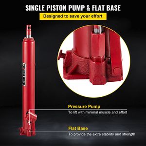4 tonnellate/8818 libbre di capacità pompa a pistone singolo a Base piatta manuale raccoglitore di ciliegie utensili idraulici per Garage/negozio gru per sollevamento del motore - Product Image 5