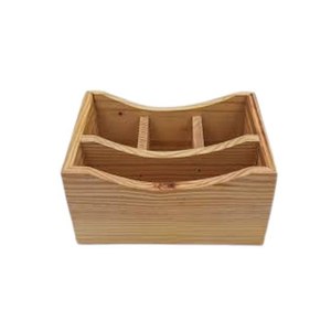 Modern <b>Wooden</b> Caddy Storage Organizer with Handle Durable Wood <b>Box</b> Kitchen Bathroom Desk Portable Supplies Holder - Product Image 1