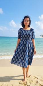 Elegante Vestido Boho de Verano para Mujer, Estilo Casual, de Seda de Color, Talla Única, Natural, Lavable, Transpirable, Vestido Maxi de Algodón para Vacaciones - Product Image 5