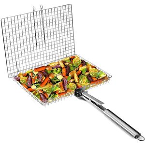Cesta Extra Grande para Asar Pescado, Camarones y Vegetales, Accesorios para Parrilla al Aire Libre, Regalos para Hombres Amantes de la Cocina al Aire Libre - Product Image 3