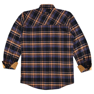 Camisa de Franela para Hombre, de Manga Larga, a Cuadros, con Botones, de Algodón, Informal, para Trabajo, con Bolsillos Dobles, al por Mayor - Product Image 3