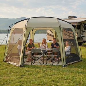 Grande Tenda Parasole da Esterno per 3-4 Persone con Protezione UV, Pareti in Rete Completa e Corde Antivento con Picchetti - Product Image 2