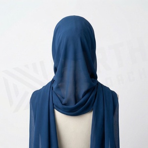 Women Solid Color <b>Chiffon</b> Hijab Breathable Daily Wear Middle East Ethnic <b>Scarf</b> Shawl - Product Image 2