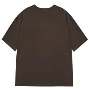 Camiseta Premium para Hombre, 100% Algodón, Bordada, 230g, Color Marrón Oscuro, Cómoda, Informal, Estilo Urbano, Suave y Transpirable - Product Image 2