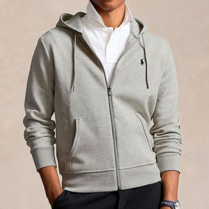 Sudadera con Capucha Estilo Urbano con Logotipo Personalizado, Sudadera con Capucha de Color Sólido, Sudadera con Capucha Gruesa de Forro Polar Negro con Cierre, Unisex - Product Image 5