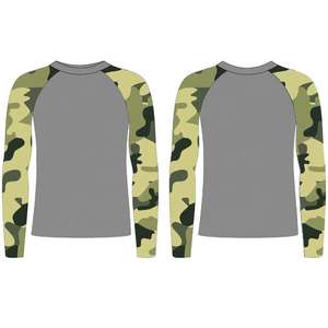 Camiseta de Pesca con Diseño de Camuflaje, Cuello Redondo, Manga Corta, Logotipo Personalizado, Sublimación, 100% Poliéster, Protección Solar UPF 50+, para Deportes al Aire Libre - Product Image 3