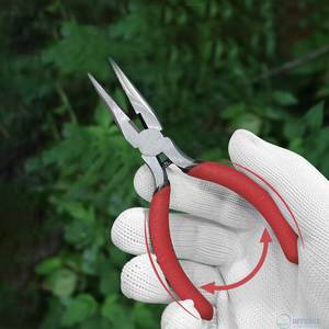 Mini Stainless Steel Jewelry <b>Pliers</b> <b>Set</b> 5 Inch Needle Nose <b>Pliers</b> 14AWG Flush Wire Cutter Zip Tie Sprue Nippers 2Pc Kit - Product Image 5