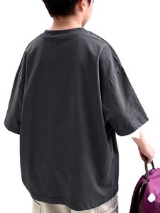 Camiseta de Manga Corta Holgada para Niños 2026, para Niños Mayores, 100% Algodón, Transpirable, Ecológica, con Impresión Personalizada, Venta al Por Mayor - Product Image 2