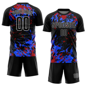 ชุดเสื้อฟุตบอลลายพรางแบบกำหนดเอง ผ้าโพลีเอสเตอร์ 240GSM ระบายอากาศได้ดี พร้อมพิมพ์ชื่อทีม - Product Image 2