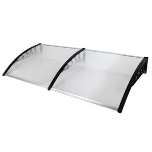 Copertura Antipioggia per Porte e Finestre, Supporto Nero per Grondaie 200 X 100 cm, Uso Domestico HT 99972412 - Product Image 1