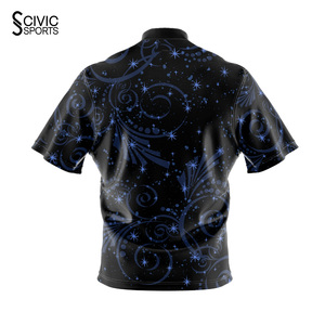 Custom Logo Team Wholesale Cheap Man <b>Bowling</b> Shirts Zip Quick Dry Sublimation <b>Bowling</b> Jersey - Product Image 4