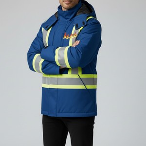 High Visibility Reflective <b>Jacket</b> with Reflective Tape for Road Construction and Traffic Safety Personnel - Product Image 3