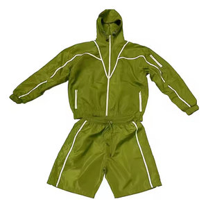 Custom Made Men's Shorts Set Zip Up Polyester Nylon Two Piece Windbreaker Short Set Casual Sportswear Sweatsuit <b>Tracksuits</b> - Product Image 6