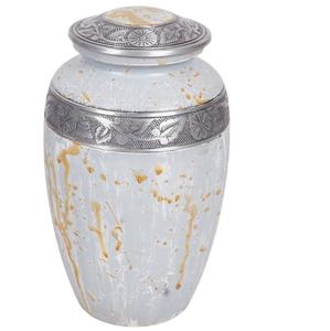 Urna Funeraria de Aluminio Hecha a Mano con Toques Dorados, para Cenizas Humanas Adultas, Diseño Duradero Estilo Americano, Capacidad de 220 Pulgadas Cúbicas - Product Image 2