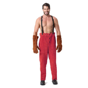 Superior Quality Heavy Duty Leather Welding <b>Trouser</b> for Men Industrial Safety with Customizable Logo Design - Product Image 2