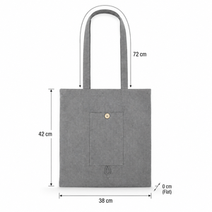 Sac de courses pliable en coton recyclé 225 GSM avec poche 38x42 cm, logo personnalisé, sac fourre-tout réutilisable, fabricant et fournisseur en gros - Product Image 3
