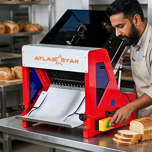 เครื่องทำขนมปังอัตโนมัติ Atlas Star รุ่น Double Bread ผลิตขนมปังได้ปริมาณมาก พร้อมเครื่องตัดขนมปังแบบสองหัว และเครื่องหั่นขนมปัง อุปกรณ์เบเกอรี่ - Product Image 5