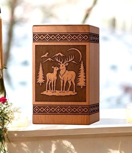 Personalized <b>Butterfly</b> <b>Wooden</b> Handcrafted Eco-Friendly Durable American Style 220 Cubic Inch Capacity Natural Wood Finish - Product Image 2
