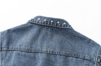 Veste en jean extensible pour femme – Vêtement d'extérieur confortable en jean grande taille pour un usage quotidien