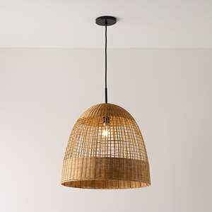 Product Craft Seagrass <b>Lampshade</b> Straw Water Hyacinth Woven Handicraft Lamp Shade Cover Modern for Living Room Home Decoration - Product Image 1