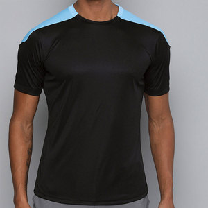 T-shirt sportif en polyester tricoté sur mesure pour hommes, idéal pour l'entraînement en salle de sport professionnel, tissu respirant à séchage rapide, kit de fabrication OEM - Product Image 6