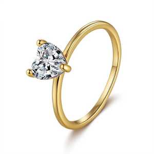 Romantic Heart Cut Diamond Solitaire <b>Proposal</b> <b>Ring</b> VS1 1.01CT Lab Grown With 10K Solid Gold IGI Certified Wedding Promise Gift - Product Image 5
