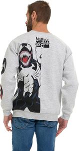 Sweat-shirt à col rond imprimé Marvel Spider Man Venom, gris, coupe régulière, design de personnage, vêtements d'automne pour hommes - Product Image 3