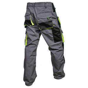 Heavy duty workwear pants for men with reinforced <b>knees</b> and utility pockets for construction and industrial use - Product Image 3