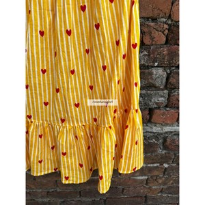 Women's Summer <b>Skirt</b> Heart Striped Print <b>Skirt</b> Dress Handmade Long Maxi <b>Skirt</b> Beach <b>Skirt</b> With Two Side Pockets - Product Image 4