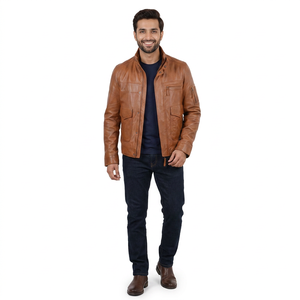 Quilted <b>Jacket</b> New Real 100% Genuine Leather Fashion <b>Jacket</b> For Men Unique Design Best Selling High Manufactured <b>jacket</b> for men - Product Image 5