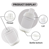 Flacon de shampooing en plastique à bouchon rabattable, structure durable, anti-fuite, 30 ml, pour emballage de crème de soin personnel