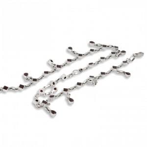 Nouvelle Arrivée 2025 – Bracelets de cheville élégants en grappe de grenats argentés, bijoux en pierres précieuses pour femmes et jeunes filles, à porter lors de mariages et de fêtes - Product Image 2