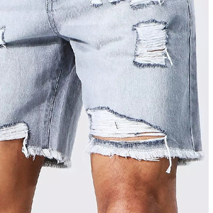 Pantalones Cortos de Mezclilla para Hombre al por Mayor, Ropa Casual, Precio al por Mayor, los Mejores Diseños Modernos y Novedosos, Colores Sólidos, Tallas Grandes - Product Image 2