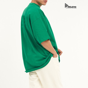 High Quality Clothes Bale Used Heavy Weight Solid Color Men Oversized Short Sleeve T-Shirts 100% Cotton/Polyester Breathable - Product Image 6