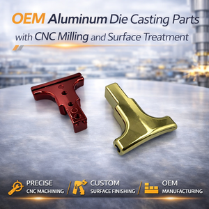 Pièces de fonderie sous pression en aluminium OEM avec fraisage CNC et traitement de surface personnalisé, couleur et taille sur mesure pour usage industriel - Product Image 2